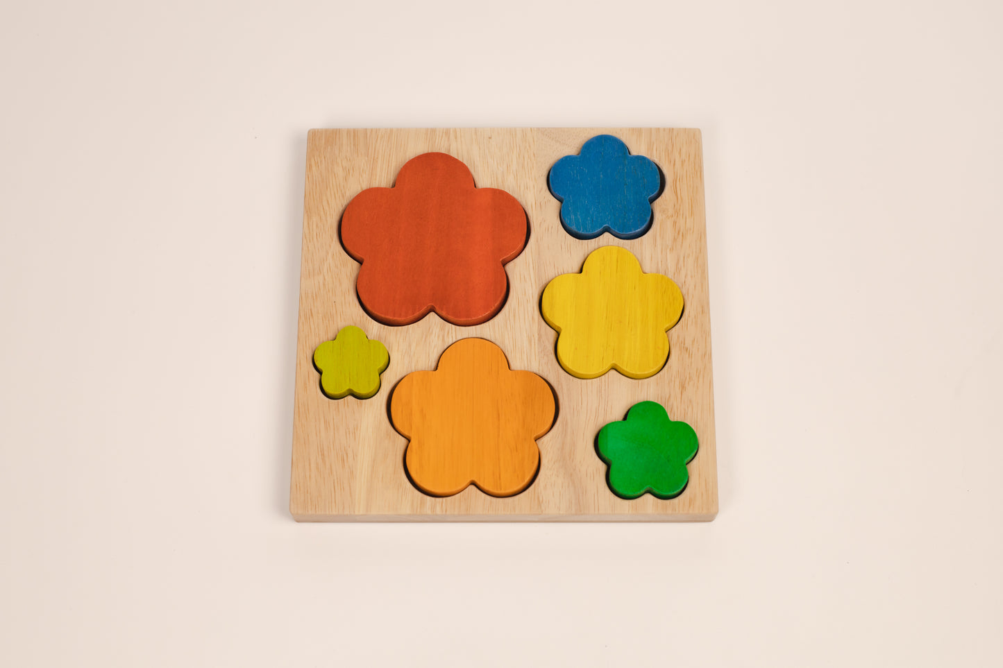 פאזל מעץ - פרחים צבעוניים - Qtoys