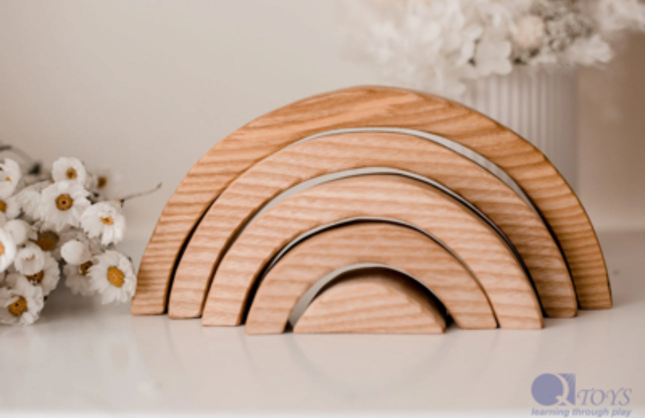 Natural Colored Wooden Rainbow