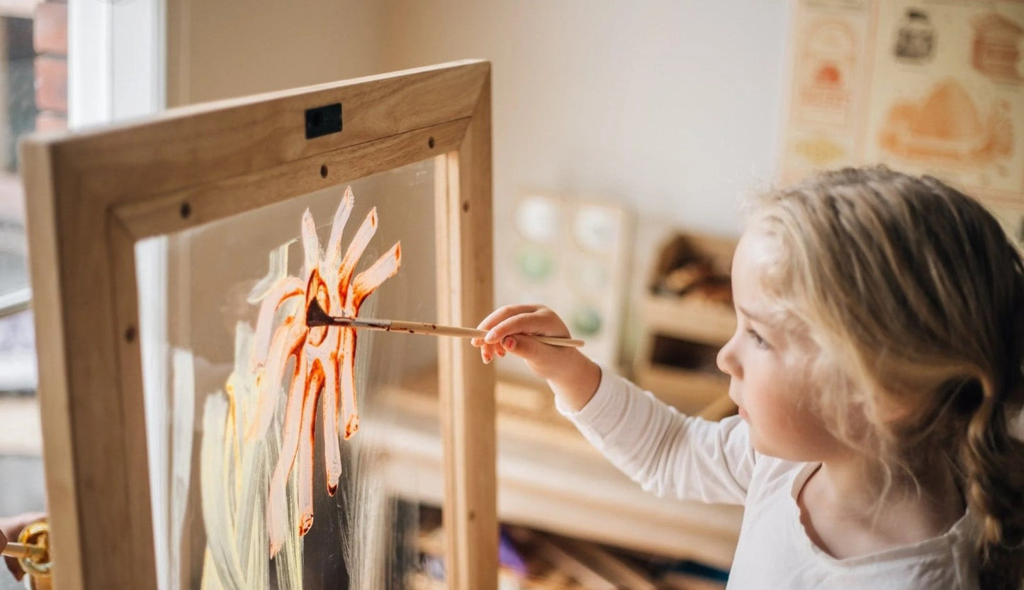 לוח ציור זכוכית אקרילית ועץ - Qtoys