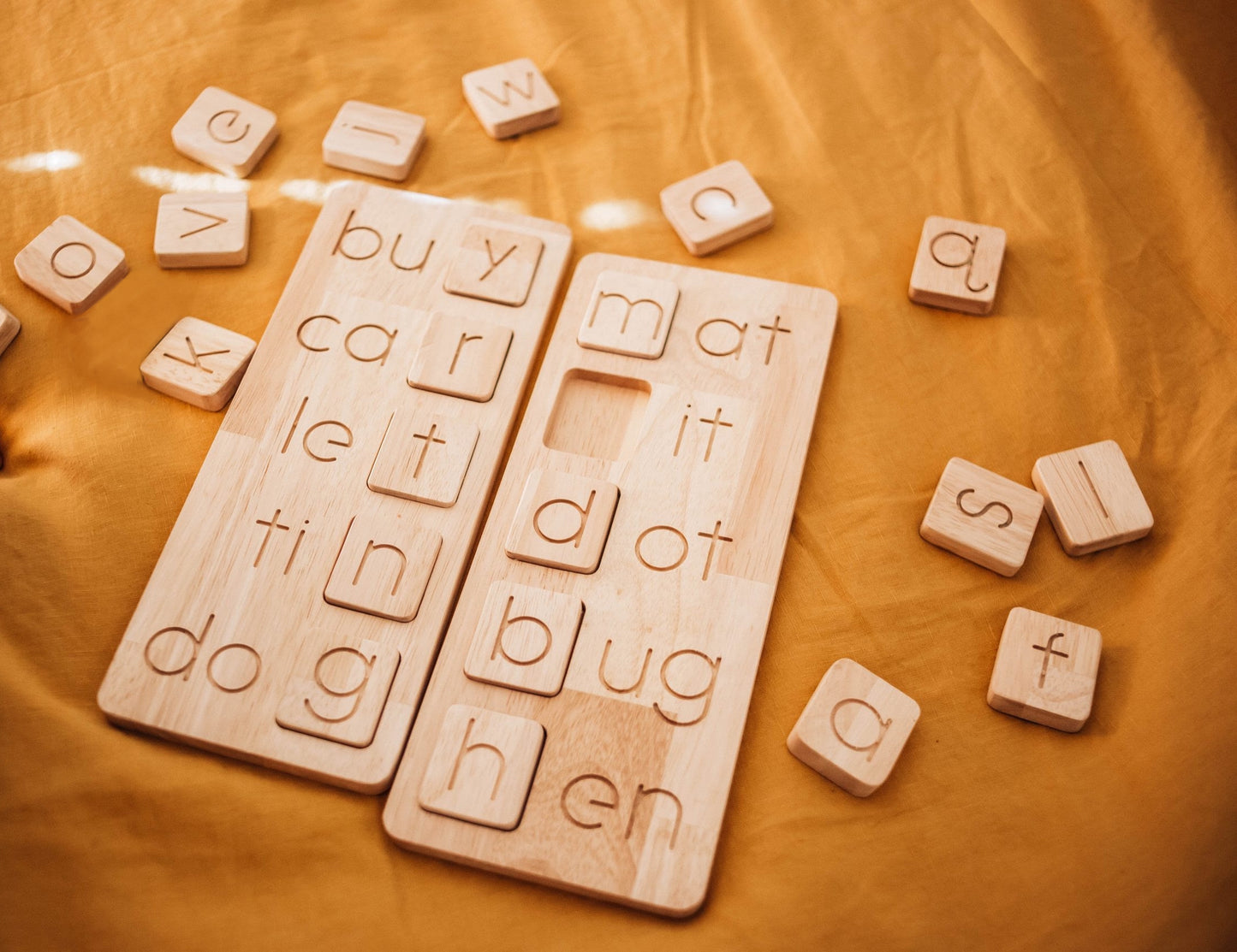 Word Completion Wooden Boards