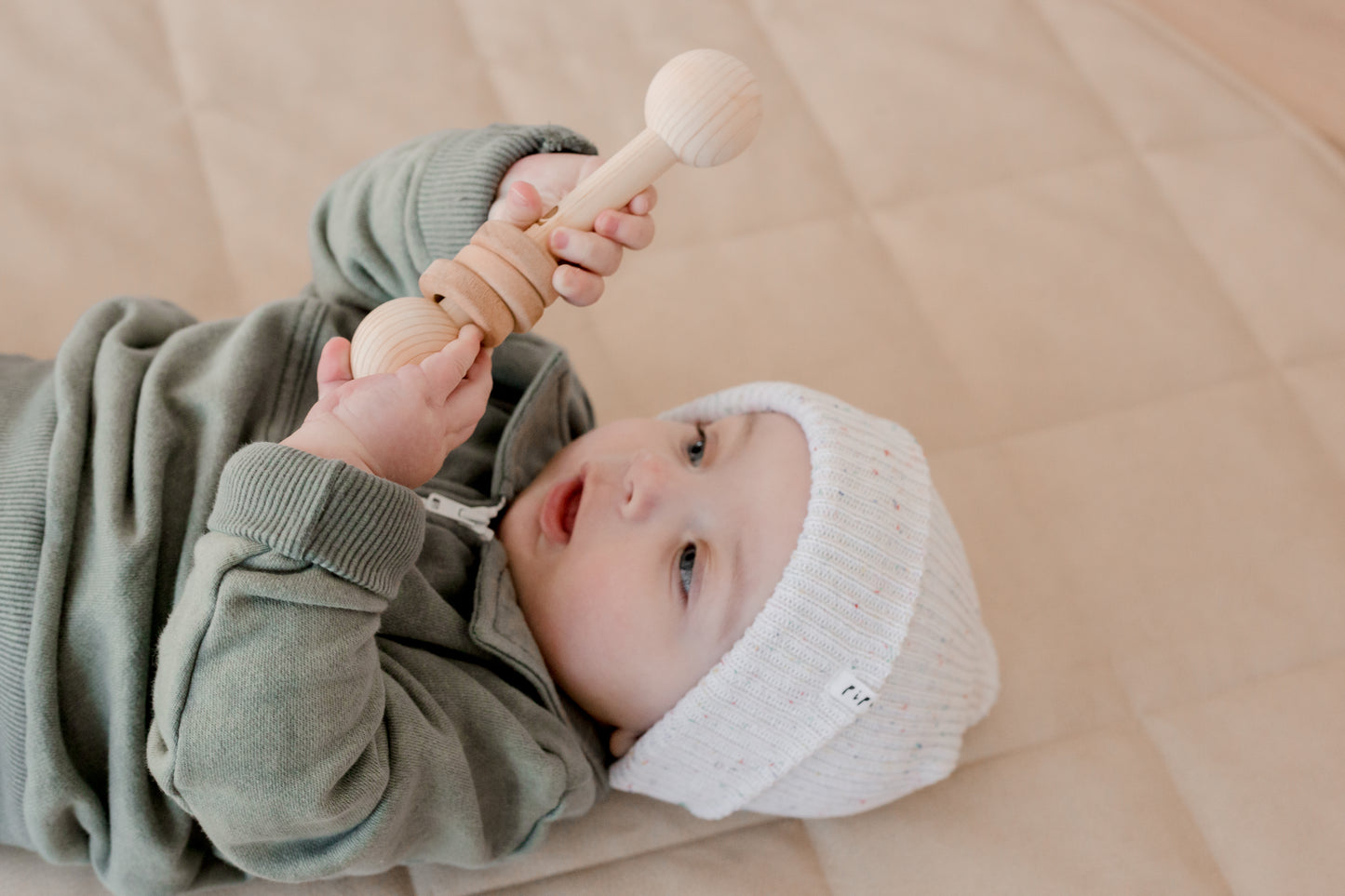 Dumbbell Wooden Rattle