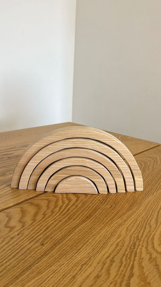 Natural Colored Wooden Rainbow