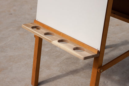 לוח ציור מעץ מלא - ענק ודו צדדי - Qtoys