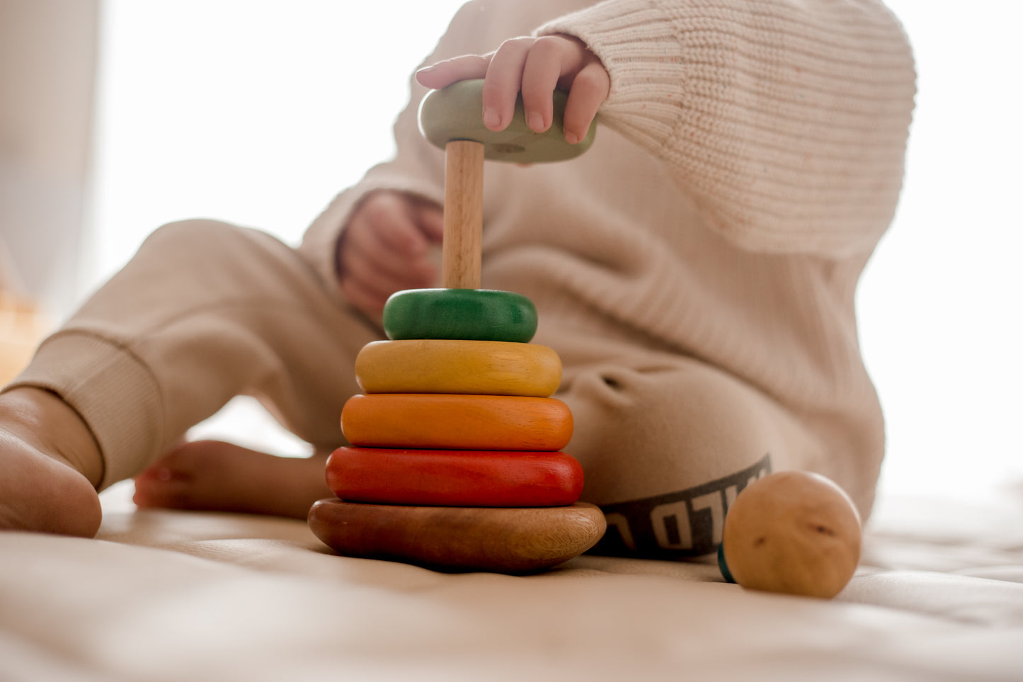 Colorful Wooden Stacking Rings