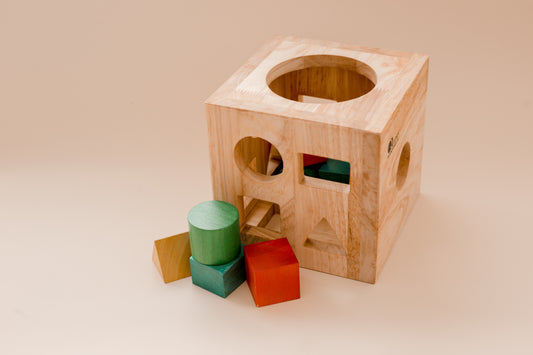 Wooden activity cube