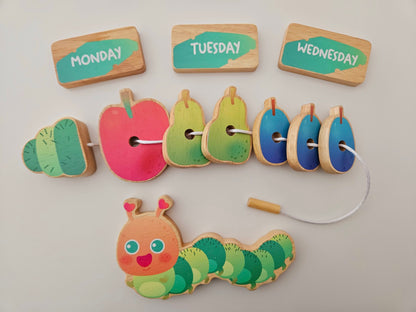 סט הזחל הרעב מעץ - Qtoys