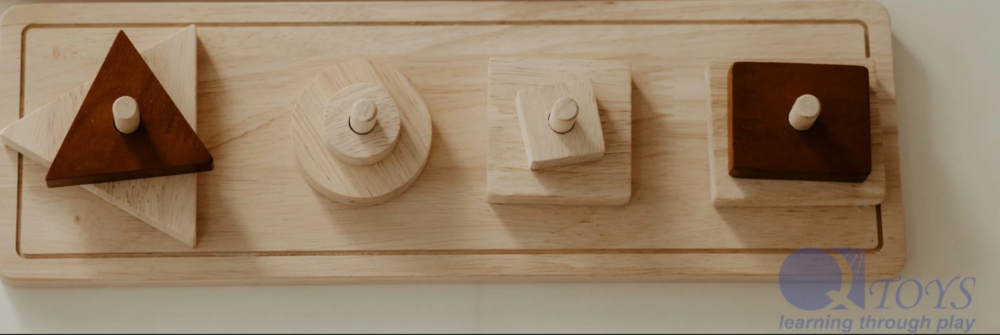 Wooden Plate for Sorting Shapes