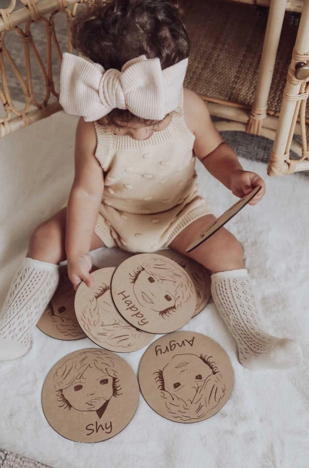 דסקיות מעץ - רגשות - Timber Tots