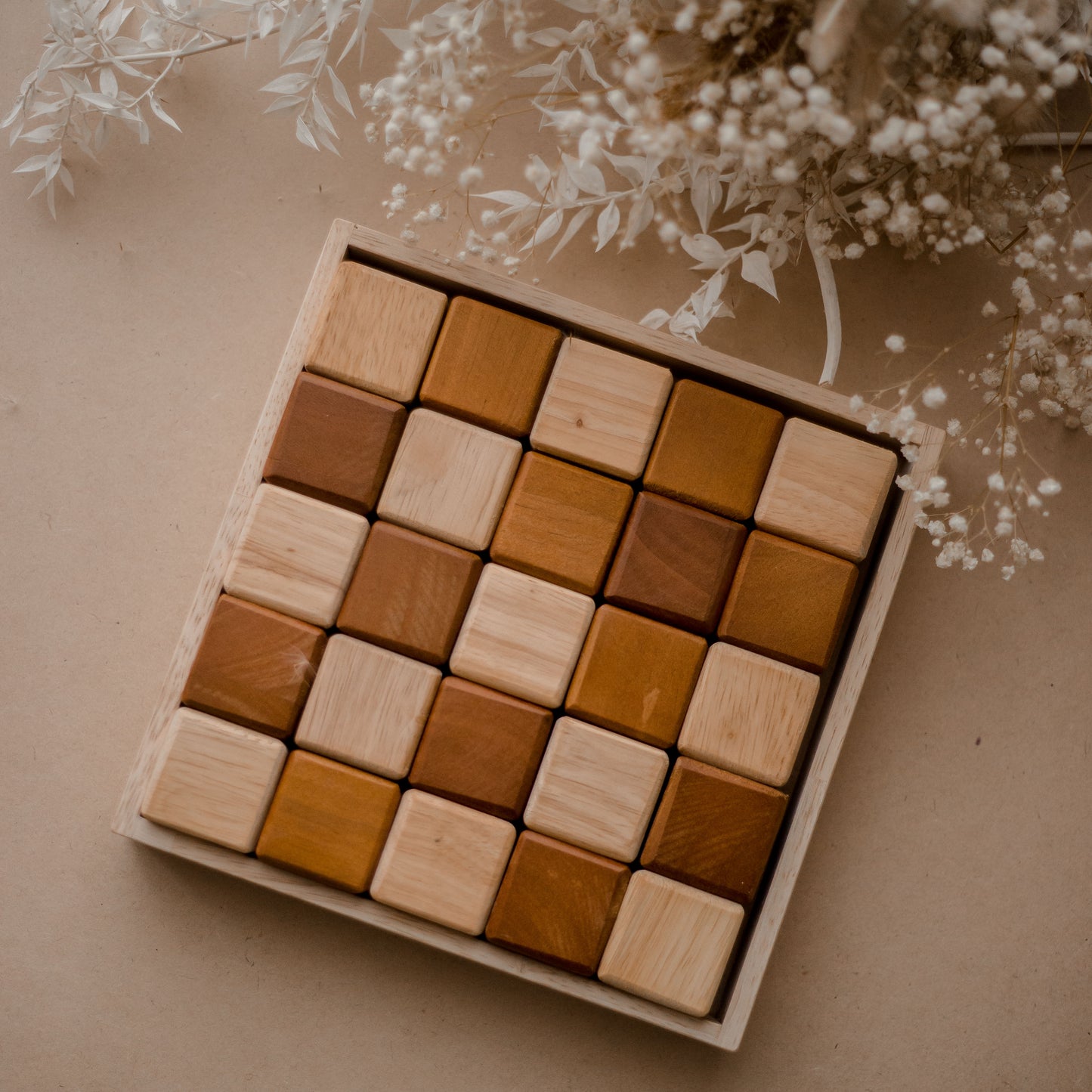 Natural Colored Wooden Cubes