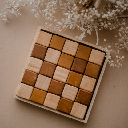 Natural Colored Wooden Cubes