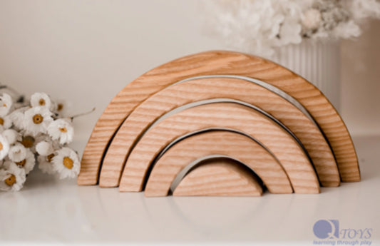 Natural Colored Wooden Rainbow