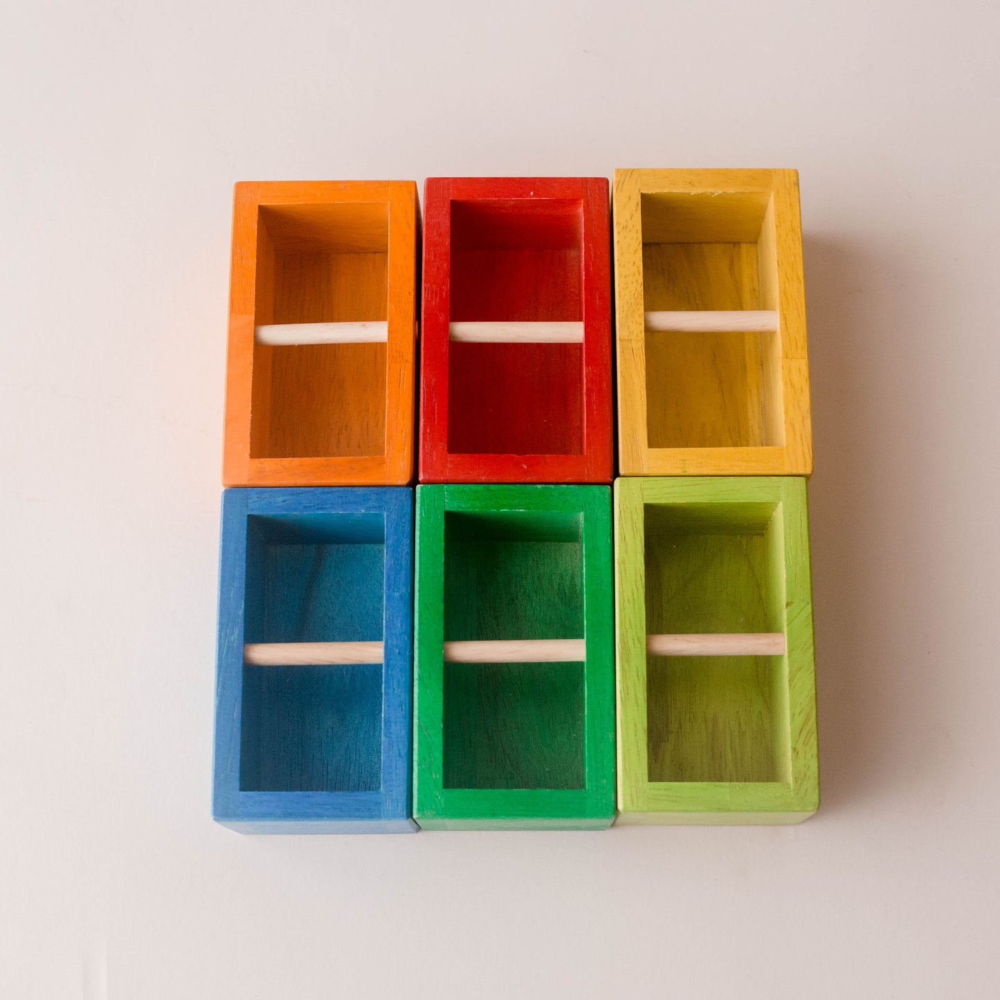 Colorful Wooden Containers