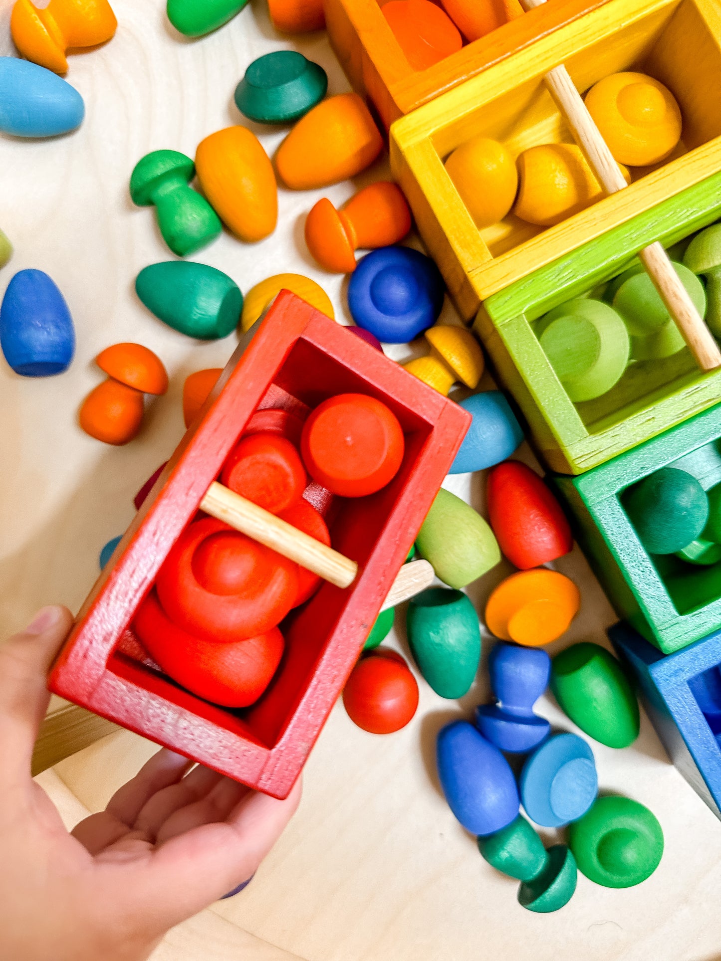 Colorful Wooden Containers